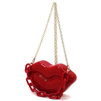 Luscious Lips Clutch Crossbody Bag - Victoria Royale Boutique