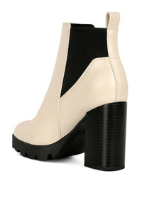 BOLT BLOCK HEELED CHELSEA BOOT - Victoria Royale Boutique