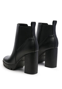 BOLT BLOCK HEELED CHELSEA BOOT - Victoria Royale Boutique