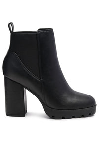 BOLT BLOCK HEELED CHELSEA BOOT - Victoria Royale Boutique