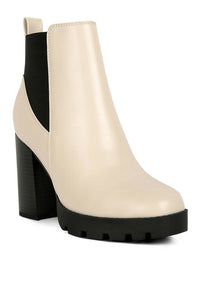 BOLT BLOCK HEELED CHELSEA BOOT - Victoria Royale Boutique