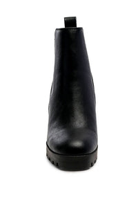 BOLT BLOCK HEELED CHELSEA BOOT - Victoria Royale Boutique