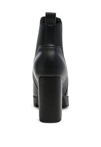 BOLT BLOCK HEELED CHELSEA BOOT - Victoria Royale Boutique