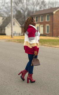 Can't Help Myself Color Block Zip-Up Hooded Jacket - Victoria Royale Boutique