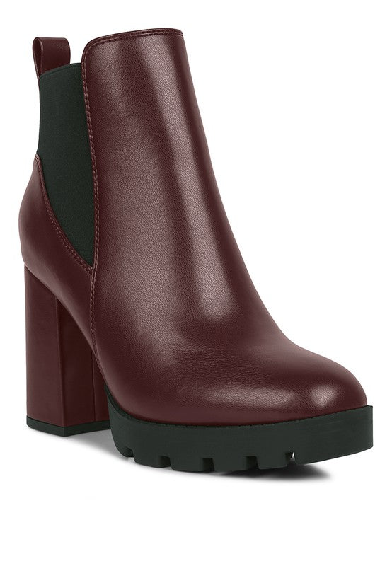 BOLT BLOCK HEELED CHELSEA BOOT - Victoria Royale Boutique