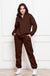 Half-Time Half Zip Long Sleeve Sweatshirt and Pants Set - Victoria Royale Boutique