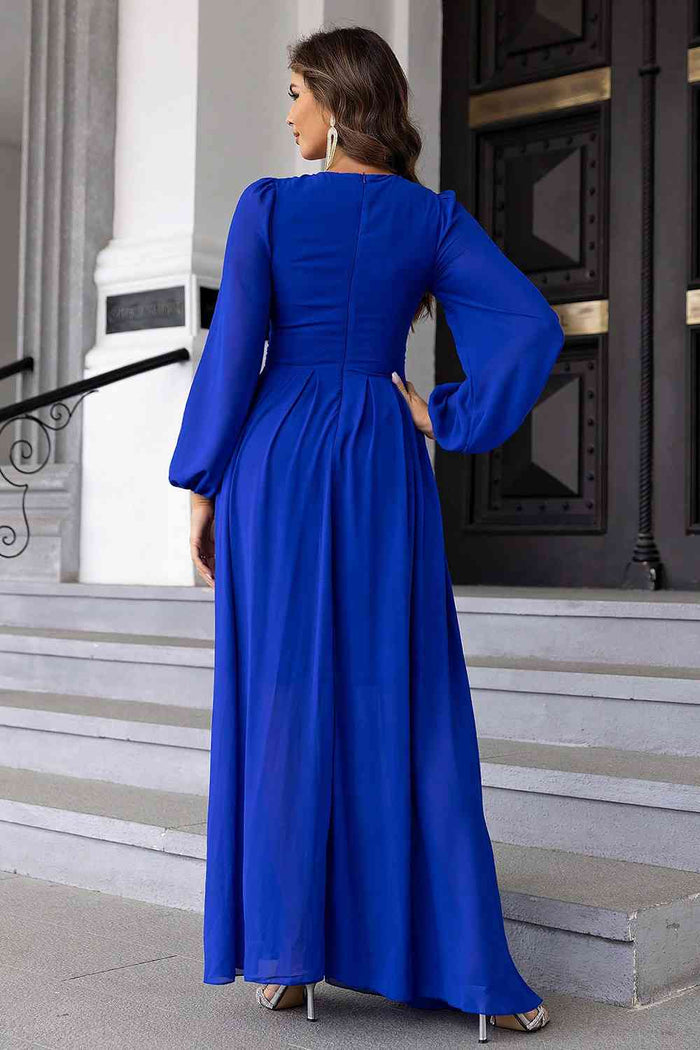 We Find Love Twist Front Cutout Long Sleeve Dress - Victoria Royale Boutique, LLC.