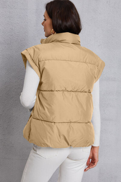 City Vibes Zip Up Pocketed Vest