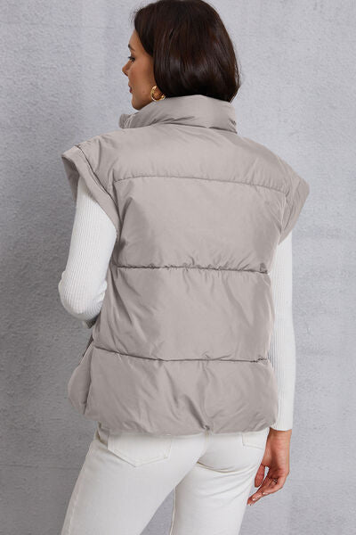 City Vibes Zip Up Pocketed Vest