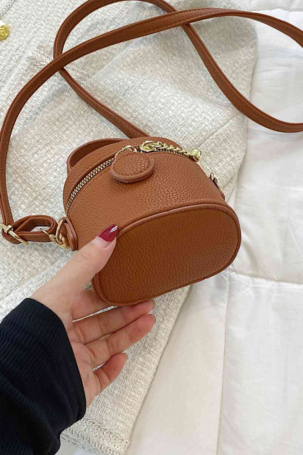 Faux Leather Crossbody Bag