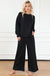 Comfort Inn Textured Long Sleeve Top and Pants Set - Set | Victoria Royale Boutique