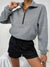 Warm Embrace Half-Zip Dropped Shoulder Sweatshirt - Victoria Royale Boutique, LLC.