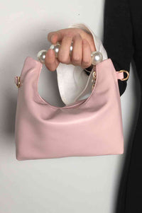 Faux Leather Pearl Handbag - Victoria Royale Boutique