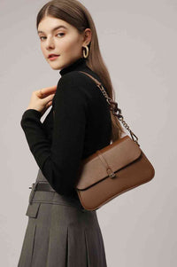 Faux Leather Shoulder Bag - Victoria Royale Boutique