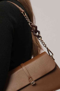 Faux Leather Shoulder Bag - Victoria Royale Boutique