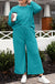 Comfort Inn Textured Long Sleeve Top and Pants Set - Set | Victoria Royale Boutique