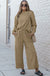 Comfort Inn Textured Long Sleeve Top and Pants Set - Set | Victoria Royale Boutique