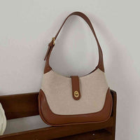 Contrast Canvas Shoulder Bag - Victoria Royale Boutique