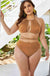 Plus Size Cutout Tied Backless Bikini Set - Victoria Royale Boutique, LLC.